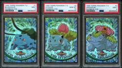 Pokemon Topps Rainbow Foil Bulbasaur PSA 9 | Ivysaur PSA 10 Gem | Venusaur PSA 9 - Image 1
