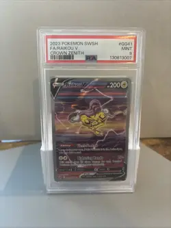 Pokemon TCG Sword & Shield Crown Zenith Raiku V Holo Card GG41 PSA 9 - Image 1