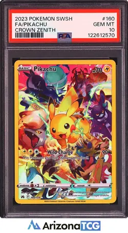 Pokemon 2023 Pikachu 160/159 Full Art Secret Rare Crown Zenith GEM MINT PSA 10 - Image 1