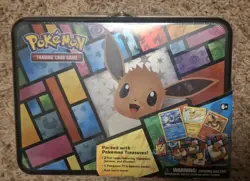 Pokemon TCG 2021 Eevee Collector's Chest Lunchbox Tin New Factory Sealed - Image 1