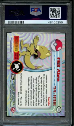 Pokemon Topps Rainbow Foil Abra PSA 8 | Kadabra PSA 9 | Alakazam PSA 10 Gem Mint - Image 4