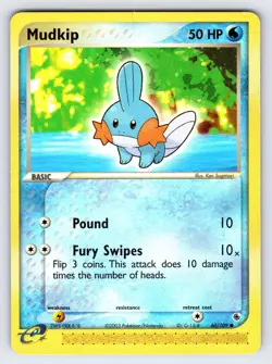 Mudkip 60/109 2003 EX Ruby & Sapphire Pokemon Card TCG e-Series Nintendo Lp/Vlp - Image 1