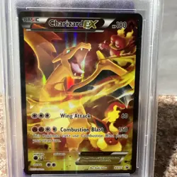 2016 Pokemon XY Black Star XY121 Full Art Charizard EX Promo Red Blue PSA 7 2060 - Image 2