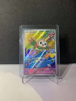 Pokemon First Partner Illustration Collection Rowlet Black Star Full Art #043 - Image 1