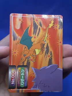 VTG 1997 Pokemon Topsun Charizard vs Gengar Battle #006 Green Back NM/LP - Image 2