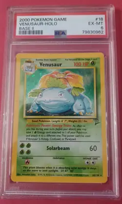 PSA 6 2000 Pokemon Game Venusaur Holo Base II #18 - Image 1