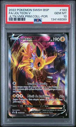 2022 POKEMON SWSH BLACK STAR PROMO #183 FULL ART/JOLTEON V PSA 10 - Image 1