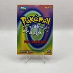 Pokemon Topps Charizard E6 of 12 Movie Edition Holo Foil Black Logo - MP -O2 - Image 2