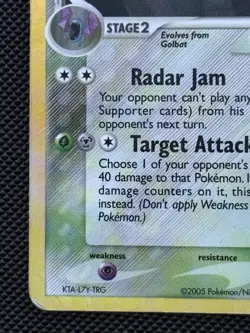 Pokemon TCG 2005 Crobat (Stamped) 2/113 Delta Species Reverse Holo HP/DMG - Image 5