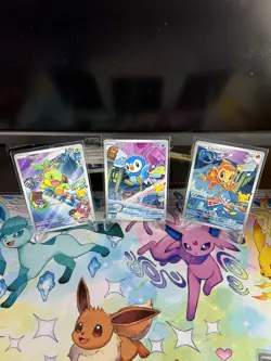 Pokemon TCG Chimchar Turtwig Piplup First Partner Illustration Collection Promos - Image 1