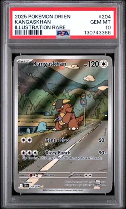 2025 POKEMON DRI EN-DESTINED RIVALS ILLUSTRATION RARE #204 KANGASKHAN PSA 10 - Image 1