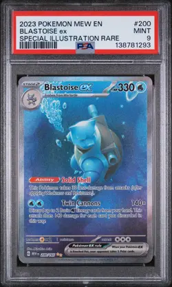 2023 Pokemon Mew 151 Blastoise Ex #200 MINT PSA 9 Special Illustration Rare - Image 1