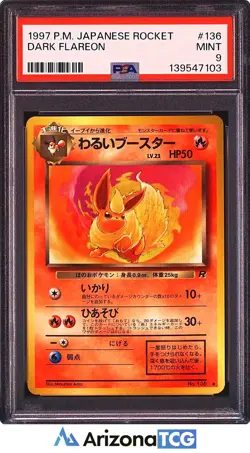 Pokemon 1997 Dark Flareon 136 Rare Rocket Japanese PSA 9 - Image 1