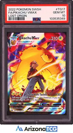 Pokemon 2022 Pikachu VMAX TG17/TG30 Full Art Lost Origin GEM MINT PSA 10 - Image 1