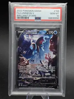 Lumineon V 156/172 Pokemon Sword & Shield Brilliant Stars PSA 10 - Image 1