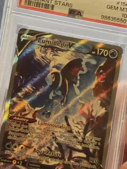 Lumineon V 156/172 Pokemon Sword & Shield Brilliant Stars PSA 10 - Image 3