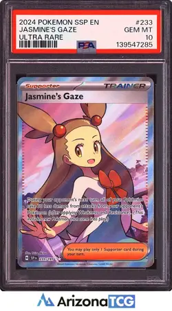 Pokemon 2024 Jasmine's Gaze 233/191 Full Art UR Surging Sparks GEM MINT PSA 10 - Image 1