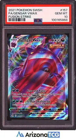 Pokemon 2021 Gengar VMAX 157/264 Full Art Fusion Strike GEM MINT PSA 10 - Image 1