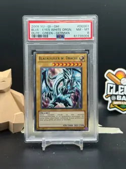 Blue Eyes White Dragon 2009 YU-GI-OH! DL09 Blue German PSA 8 (CBR2) - Image 1