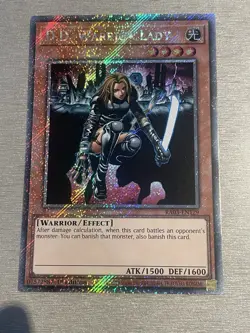 Yu-Gi-Oh! TCG D.D. Warrior Lady RA03-EN129 Platinum Secret Rare NM/M - Image 1