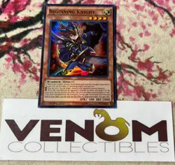 1x (M/NM) - Beginning Knight - DOCS-EN022 - Super Rare - 1st Edition YuGiOh - Image 1