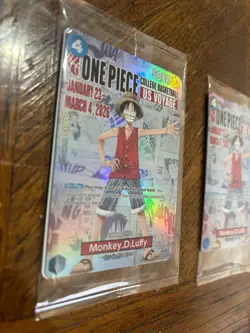 One Piece Monkey D. Luffy US Voyage College Basketball Promo Card (Sealed) - Image 3
