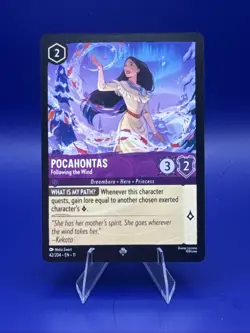 Disney Lorcana Pocahontas Following the Wind 42/204 Winterspell Foil - Image 1