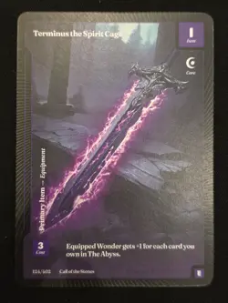 Wonders of The First Terminus the Spirit Cage Epic Rare Call Of The Stones - Image 1
