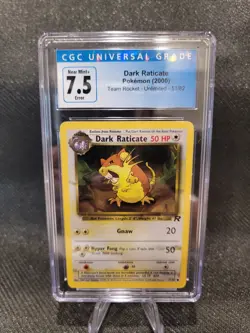 ERROR MISPRINT STAINED Dark Raticate 51/82 2000 Team Rocket Pokemon Card - Image 1