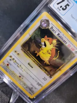 ERROR MISPRINT STAINED Dark Raticate 51/82 2000 Team Rocket Pokemon Card - Image 2