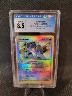 Swampert EX Ruby & Sapphire 23/109 Reverse Holo Pokemon Card cgc 8.5 NM/MINT+ - Image 1