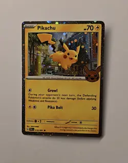 Pikachu 018/091 Cosmos Holo Trick or Trade 2024 Pokemon Card 😍✨ - Image 1