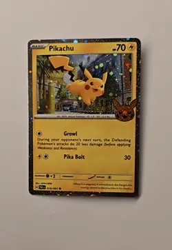 Pikachu 018/091 Cosmos Holo Trick or Trade 2024 Pokemon Card 😍✨ - Image 4