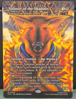 Splinter of the Shadows Ashcoat of the Shadow Swarm 0006 BORDERLESS TMNT NM MTG - Image 1