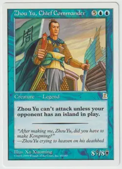 MAGIC THE GATHERING ZHOU YU CHIEF COMMANDER 3 KINGDOMS EDITION MINT/NEAR MINT - Image 1