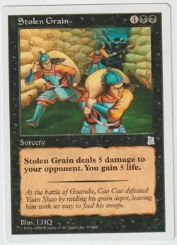 MAGIC THE GATHERING STOLEN GRAIN 3 KINGDOMS EDITION MINT/NEAR MINT - Image 1