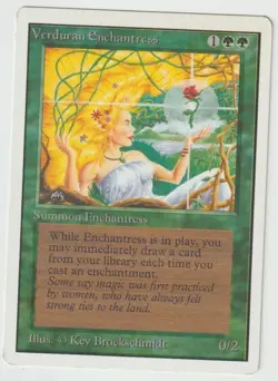 MAGIC THE GATHERING VERDURAN ENCHANTRESS UNLIMITED EDITION LIGHTLY PLAYED - Image 1