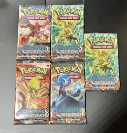 Pokemon XY Steam Siege Sealed Booster Pack Full Art Set +1 (5 Total) 820650801334 - Image 1