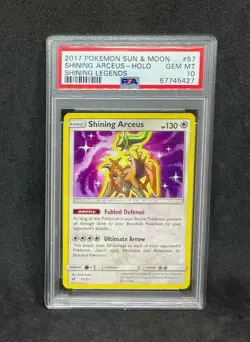 Pokemon S&M Shining Legends Arceus 57/73 Shining Rare Holo Foil PSA 10 GEM MINT - Image 1
