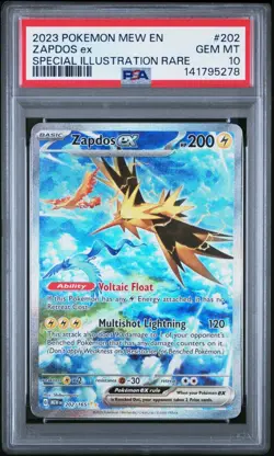 Pokemon 2023 Zapdos ex 202/165 Full Art SIR Scarlet & Violet 151 GEM MINT PSA 10 - Image 1
