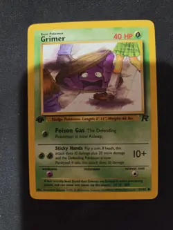 Pokemon TCG WOTC 1st Edition Team Rocket Grimer 57/82 Common LP - Image 1