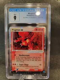 Magmar ex 2003 Pokemon EX Ruby & Sapphire #100 Holo CGC 9 - Image 1