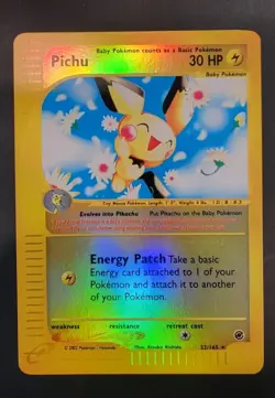 Pokemon TCG Pichu 22/165 Rare REVERSE HOLO Expedition SEE PHOTOS LP/NM - Image 1