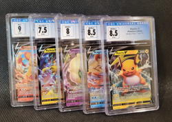 Pokemon TCG Miscut lot, CGC ERROR blue label 5 slabs misprint Brilliant RARE - Image 1