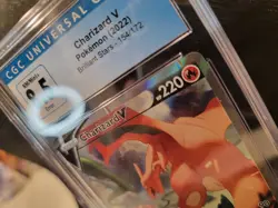 DOUBLE ERROR PINCHED Charizard V 154/172 Full Alt Pokemon TCG Brilliant Stars - Image 3
