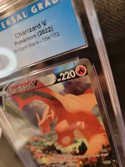 DOUBLE ERROR PINCHED Charizard V 154/172 Full Alt Pokemon TCG Brilliant Stars - Image 4