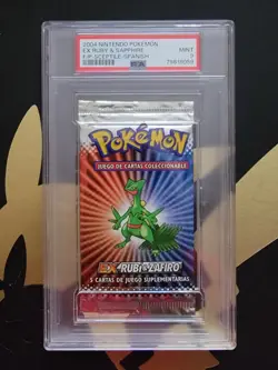 POKEMON EX RUBY & SAPPHIRE BOOSTER PACK SPANISH - SCEPTILE ART PSA 9 - Image 1