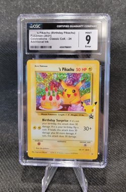 ERROR MISPRINT BACK INK Birthday Pikachu Holo 24 Celebration Pokemon - Image 2