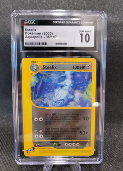 CGC 10 Pokemon Aquapolis Rare Steelix 35/147 GEM MINT Condition!! - Image 1