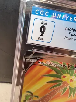 ERROR MISALIGNMENT POKEMON 2020 Go Full Art ALOLAN EXEGGUTOR V #071 9 Mint RARE - Image 4
